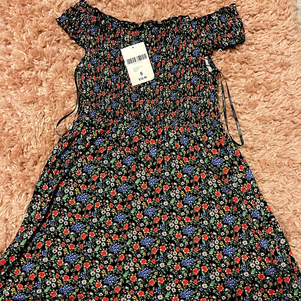 Floral off the shoulder dress